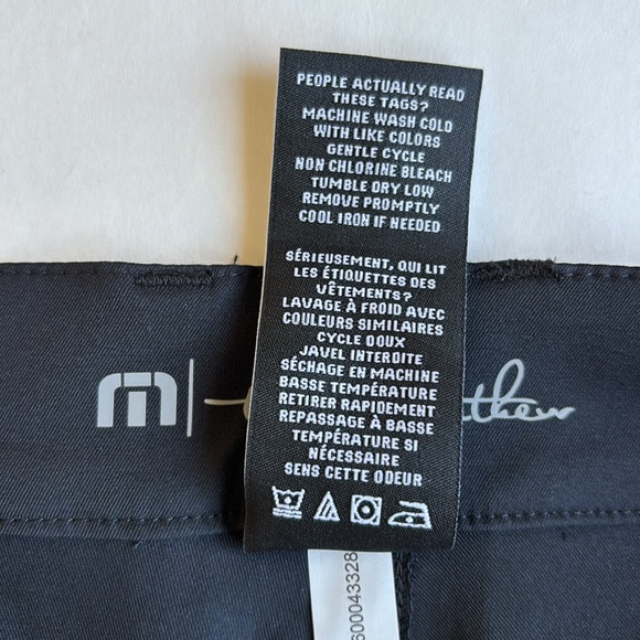 Travis Mathew Open To Close Stretch Golf Black Chino Performance Pants Mens 34 - Picture 8 of 16